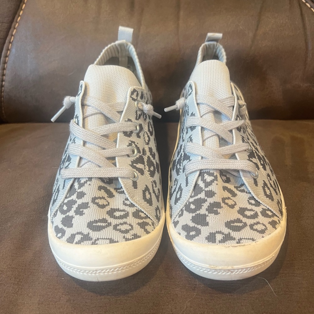 Torrid, Women’s, Slip On, No Tie, Grey Leopard Print Shoes